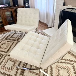 Barcelona Style Leather Lounge Chair – $160 each