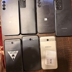 Lot of 7 Samsung Smartphones