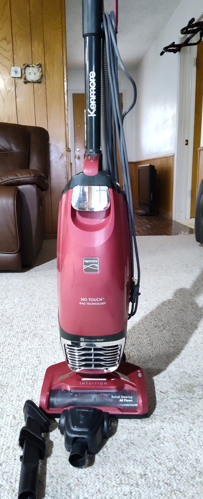 Kenmore BU3040 Intuition Lite Bagged Upright Vacuum Lightweight Cleaner 2-Motor Power Suction with HEPA Filter, 3-in-1 Combination Tool, Handi-Mate fo