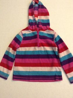 Girls 4T Multi-Colored Pull Over Hooded Jacket