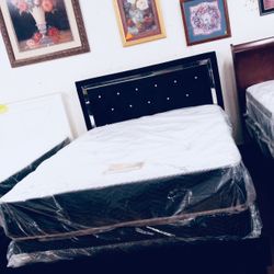 New Full Size Bed with Mattress And Boxspring Included 