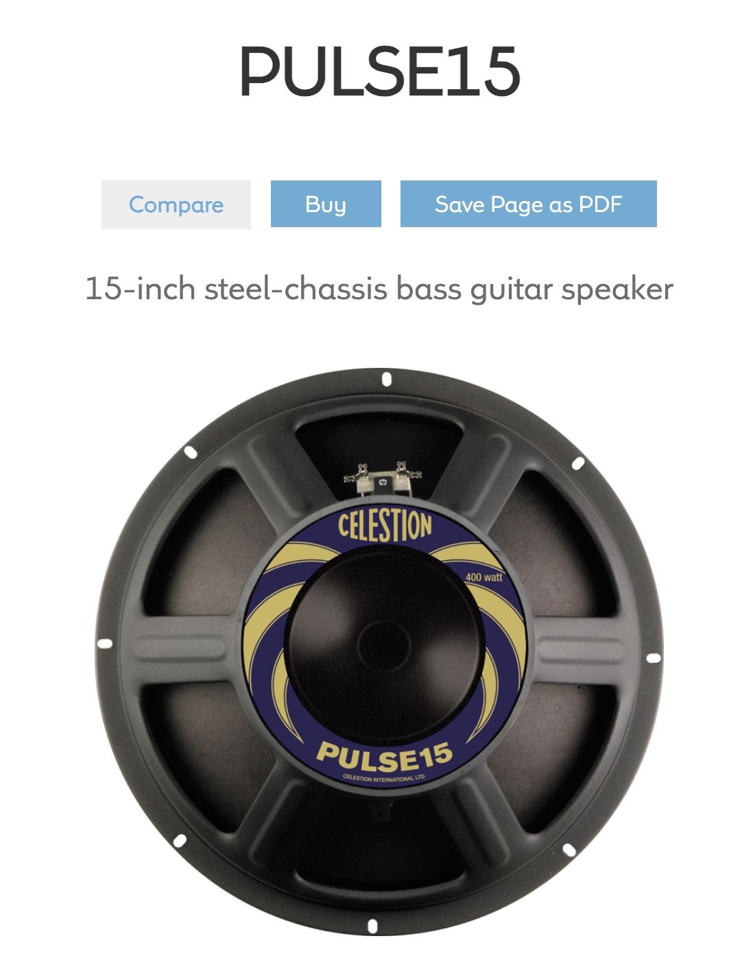 Celestial Pulse 15 Bass Speaker