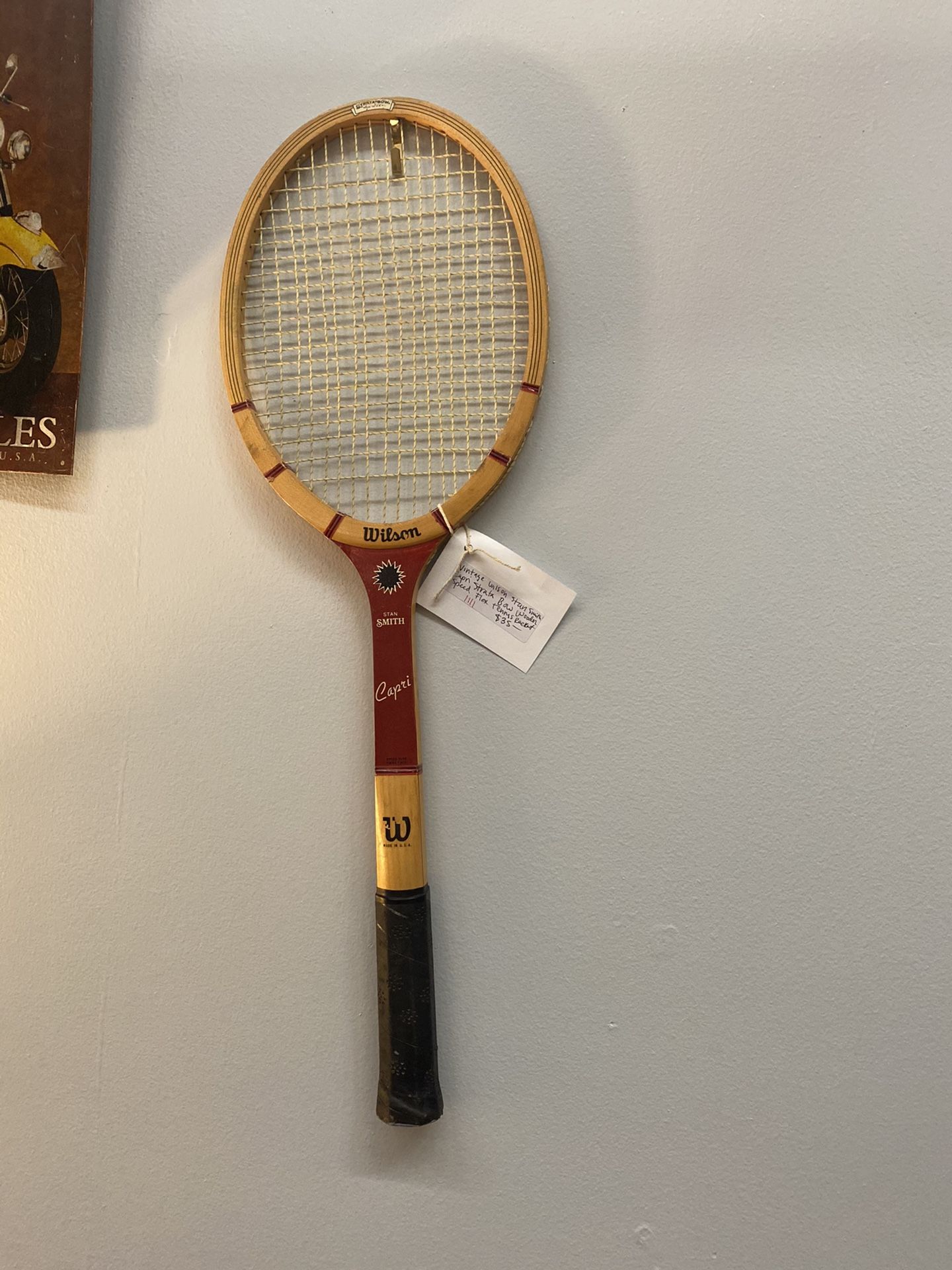 Wooden Wilson Capri vintage tennis racket