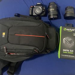 Nikon D5100 w/ 2 Lens + bag