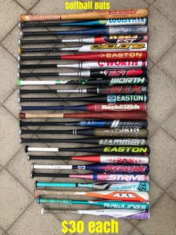 Softball Bats Sizes Are Shown In The Pictures $30 Each Have More Softball And Baseball Equipment