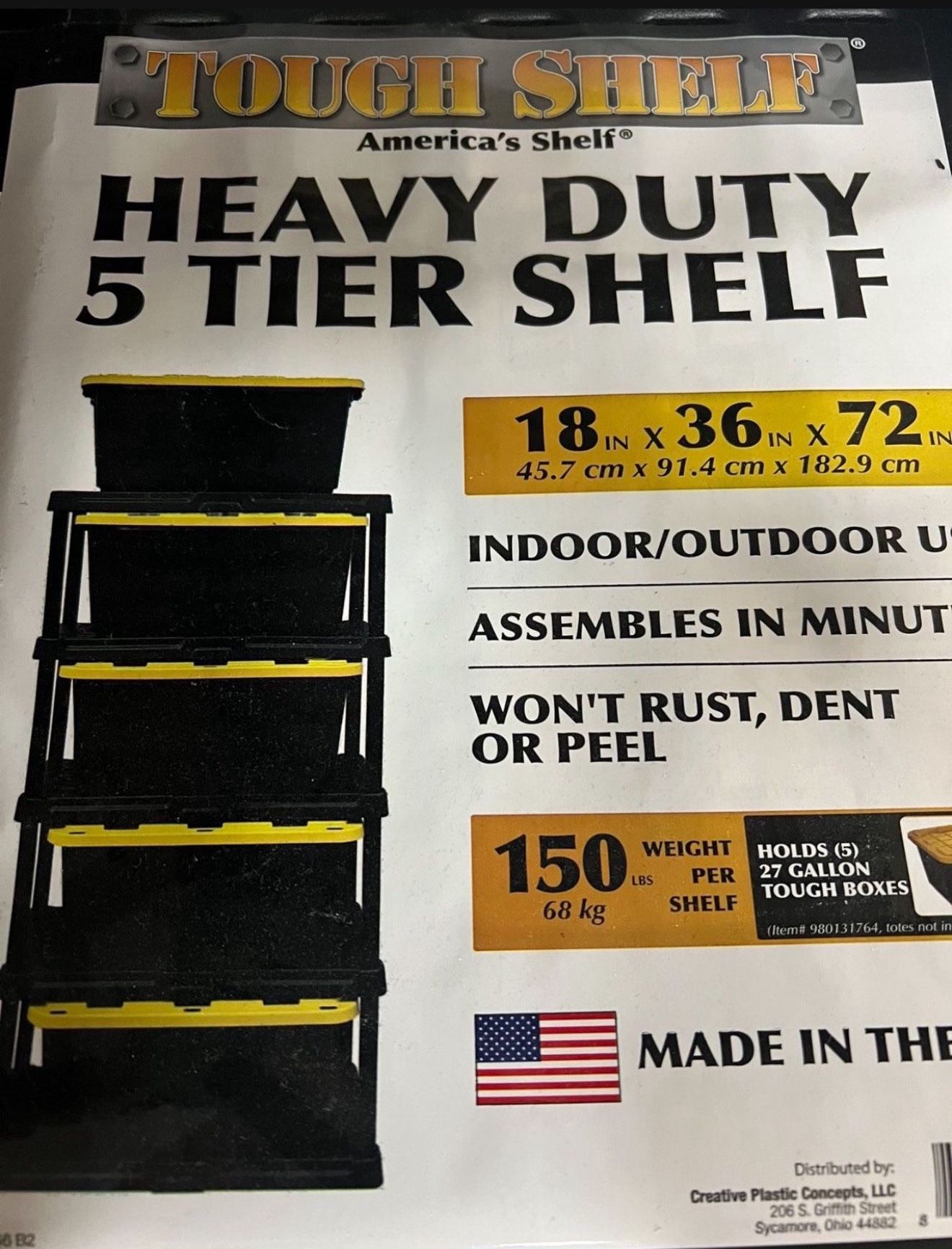 Heavy Duty 5 Tier shelf Preowned