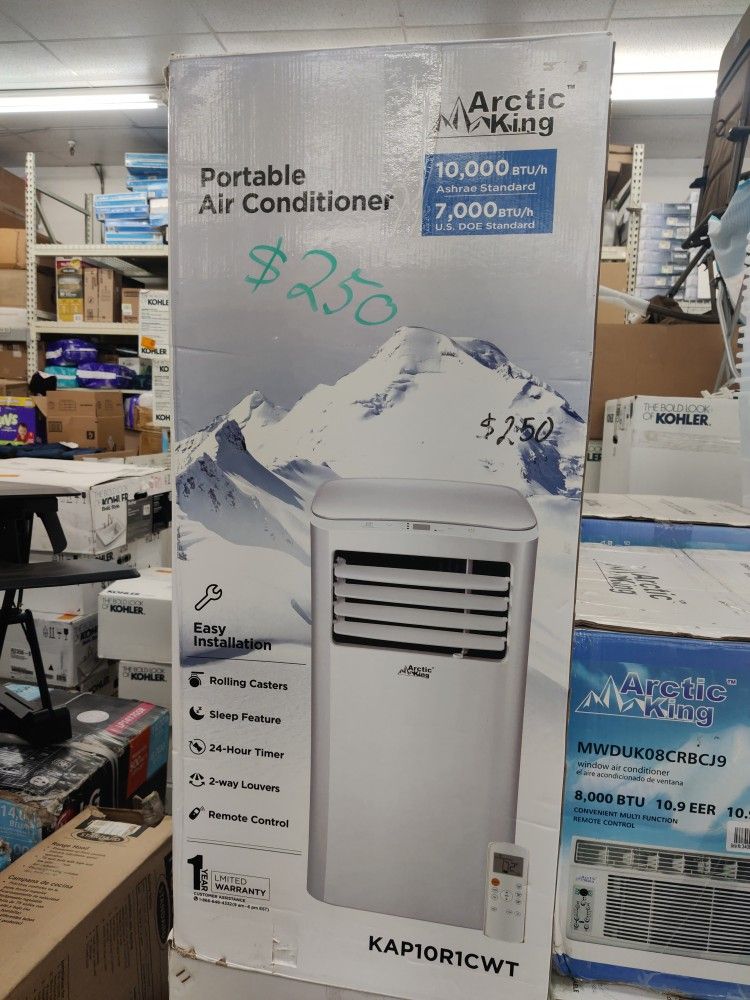 Arctic King 10,000 BTU Portable Air Conditioner, Cools up to 450