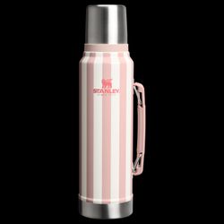Brand New Stanley Classic Thermos Flask Pink Stripe