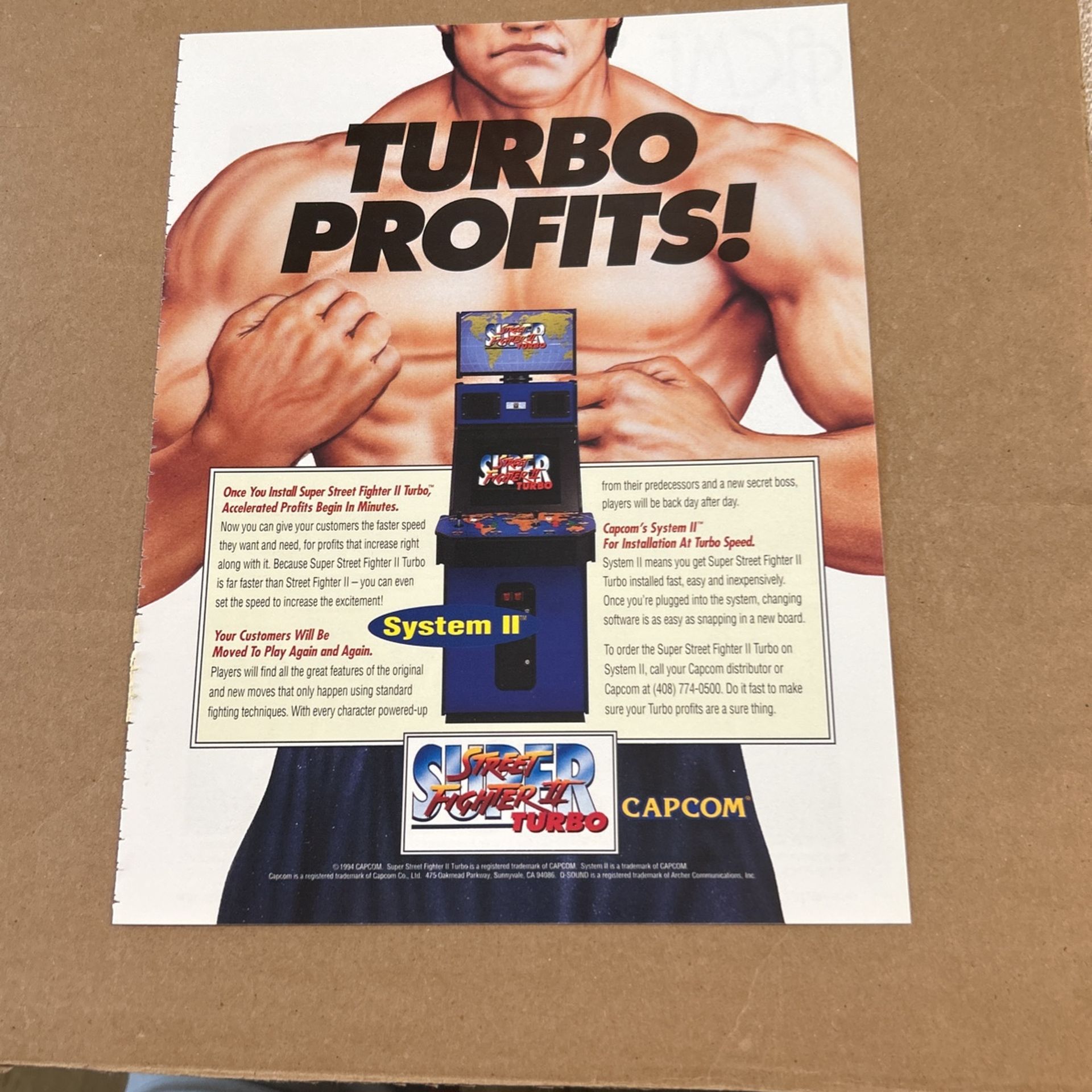 Flyer Ad Super Street Fighter 2 Turbo Arcade Video Game