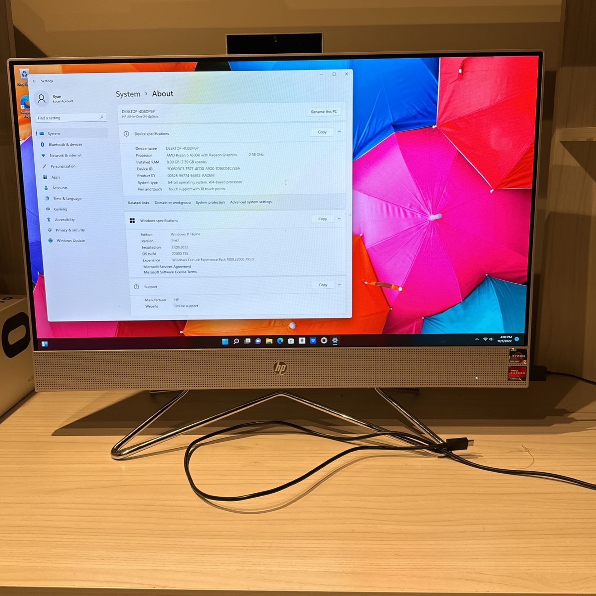 HP All In One Desktop See Pic For Specs