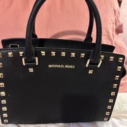 Michael Kors Black Studded Authentic Purse