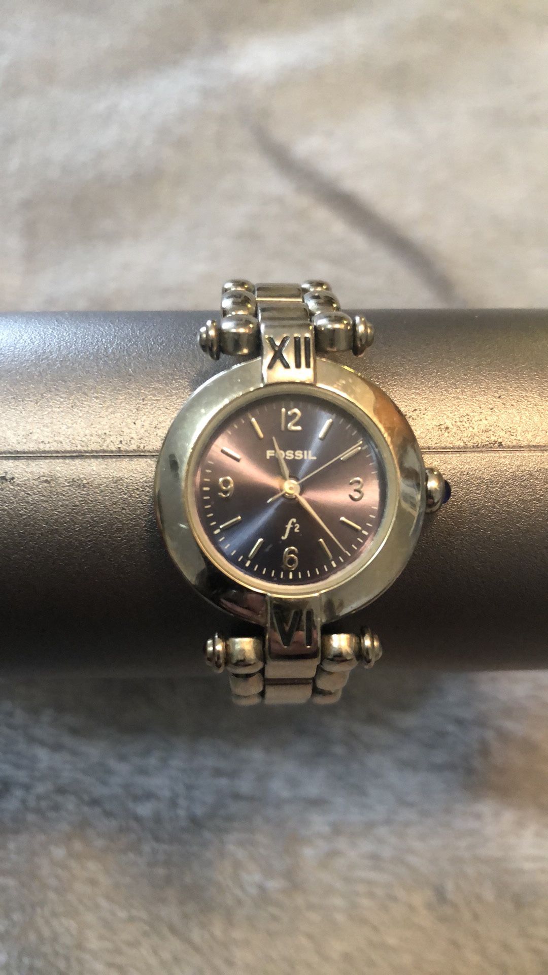 Fossil Silver/Navy Blue Watch Needs Battery