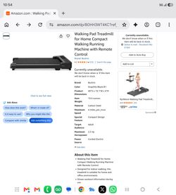 Buztrio Walking Pad Treadmill – 4 MPH, 2.5HP Motor, Remote Control – Brand New