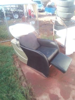 Salon Shampoo Bowl Chair Unit