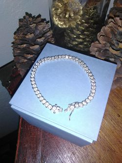 Bracelet 925 silver with cubic zirconia stones. !If you see it. it's available!