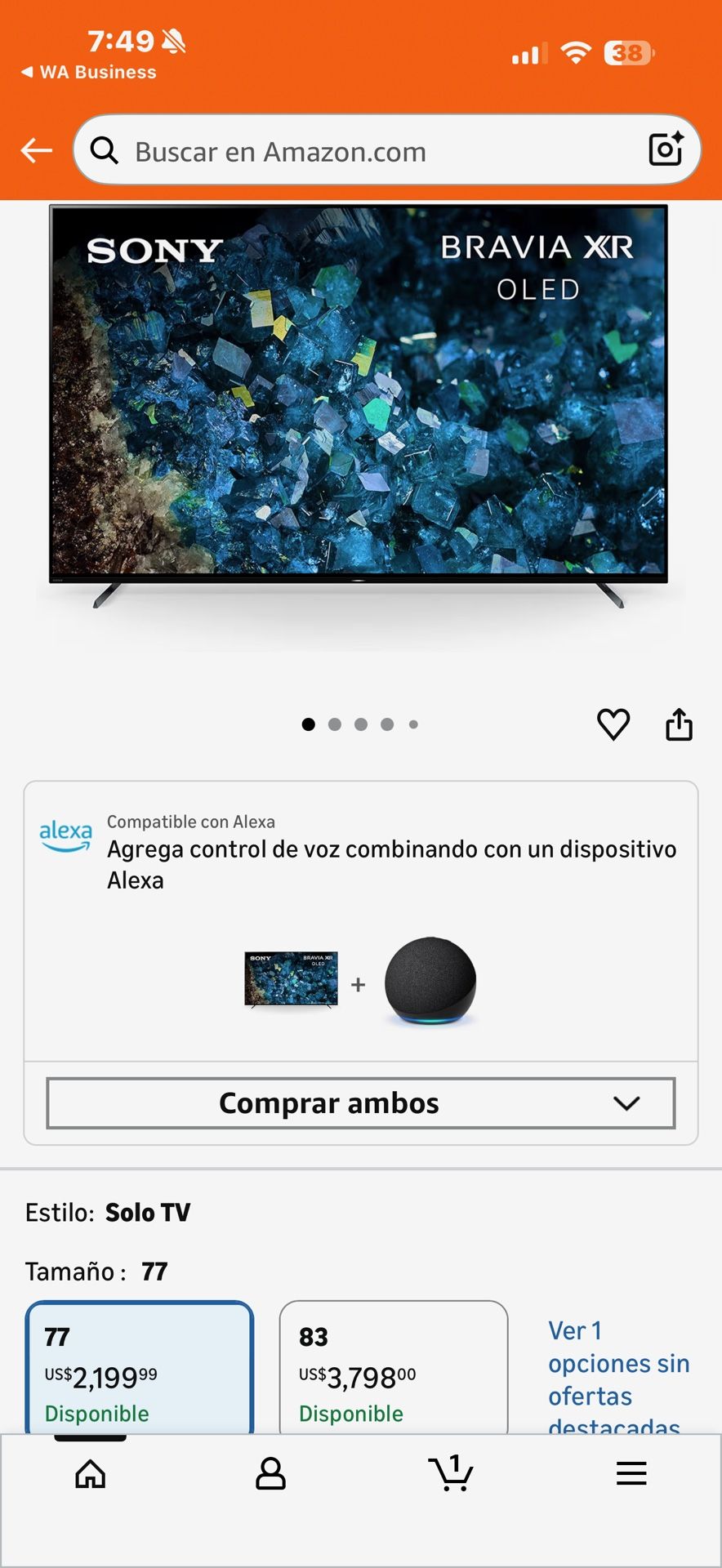 Sony Bravia XR 77" 4K OLED Smart TV