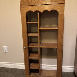 Solid Wood Display / Curio Cabinet – Vintage Style