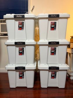 Hefty Max Pro Storage Totes – Set of 6