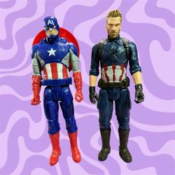 Marvel Titan Heroes Captain America 12 inch Action Figure Lot Hasbro 2014 2017
