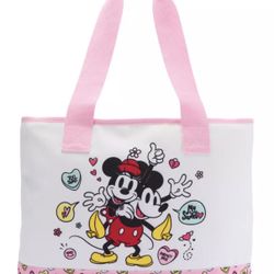 Mickey And Minnie Mouse Canvas Tote Bag 
