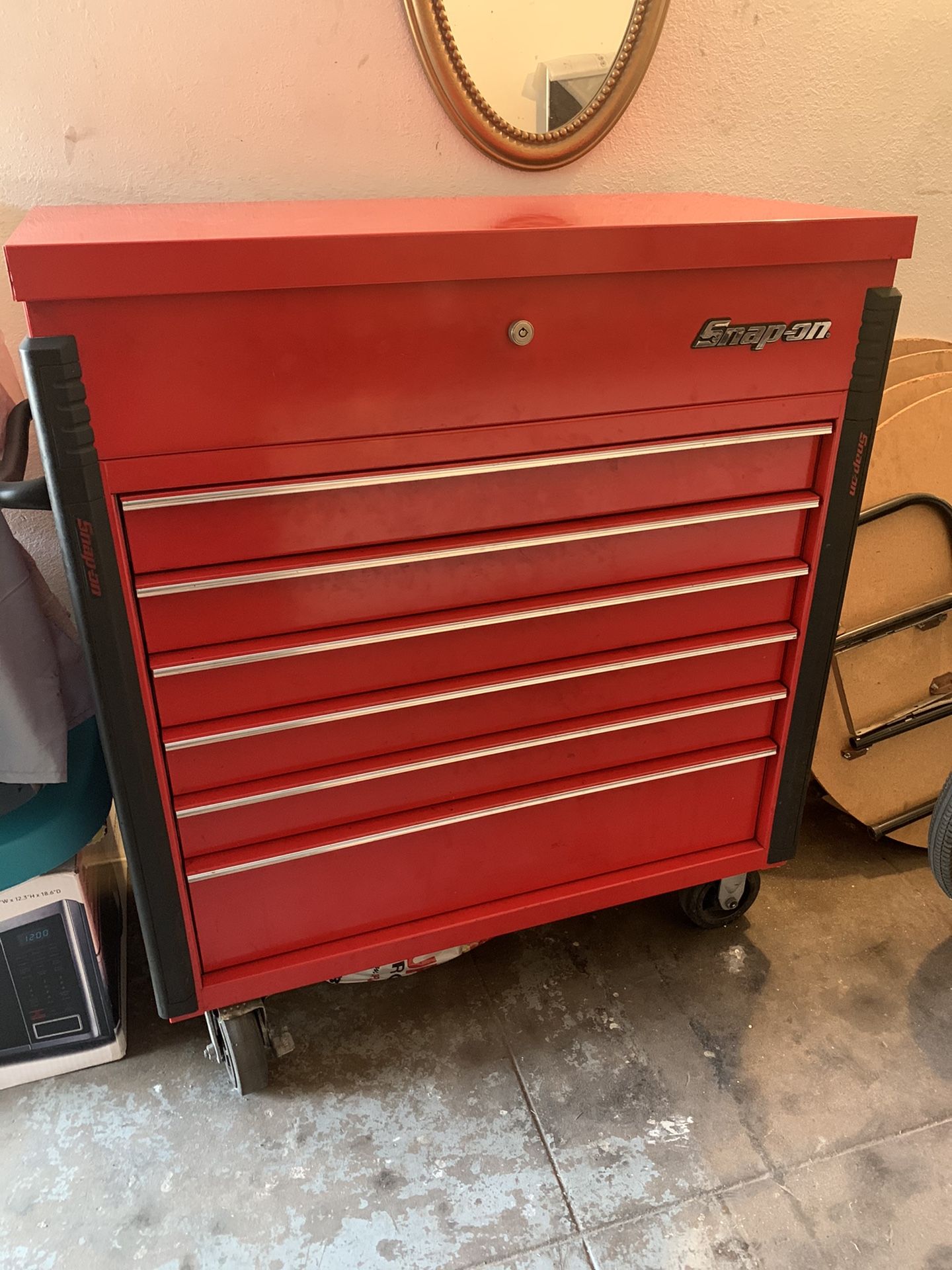 Snap on tool box 40in 6 drawer roll cart