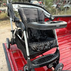 Graco Double Stroller With Car Seat Base Booster Seat