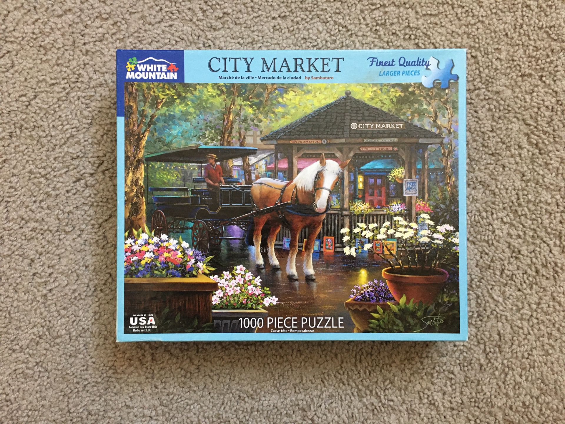 Jigsaw Puzzle CITY MARKET White Mountain NO MISSING PIECES