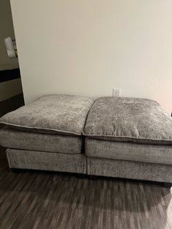 Gray ottoman 2 sets