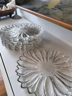 6 VINTAGE Hazel Atlas Clear Glasses