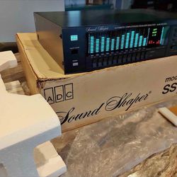 Rare BLUE Vintage ADC Sound Shaper Graphic Equalizer & Box Stereo Receive