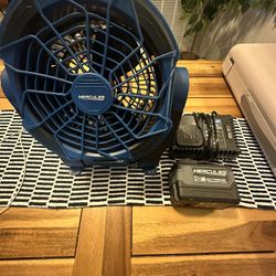 HERCULES 20V/120V Cordless Dual Power Jobsite Fan