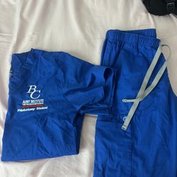 AUMT Institute Phlebotomy Student Scrubs – Blue Uniform Set