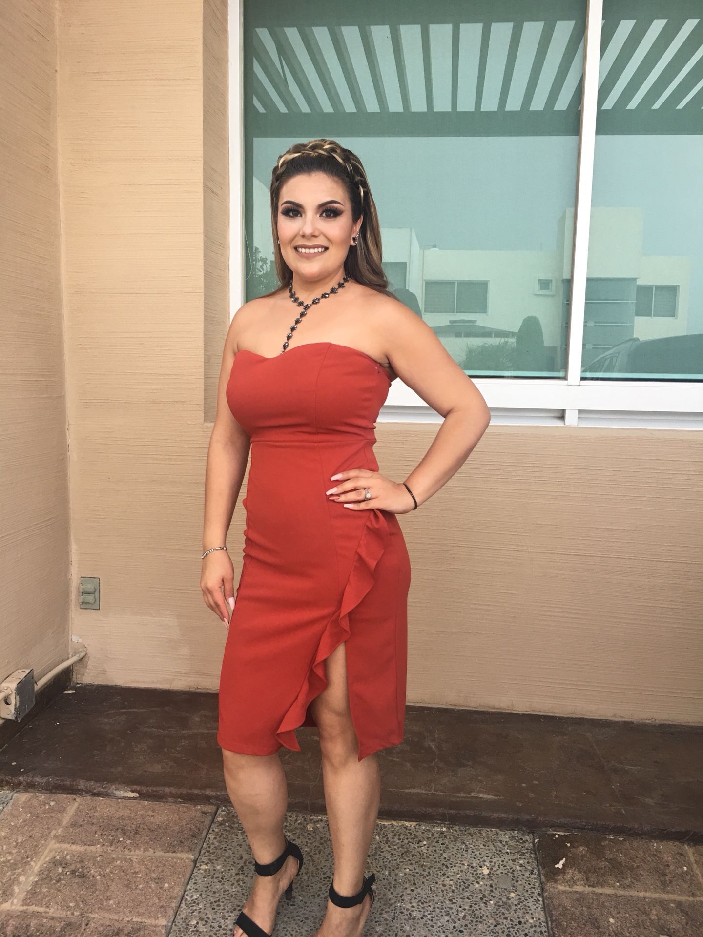 Short dress / Vestido cortó anaranjado