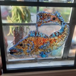Shard Glass Resin Pour On Framed Glass 