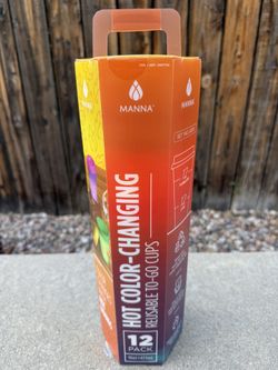 Hot Cups And Lids 12 Pieces Color Changing 