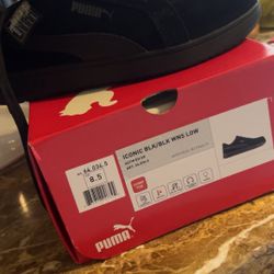 Puma Black Steel toe Shoes 