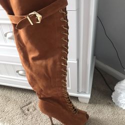 Thigh High Boots Tan 9.5 Womens 