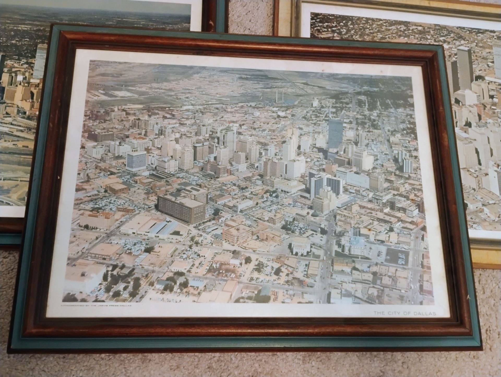 Five 16" x 21" Lithographs of The City of Dallas