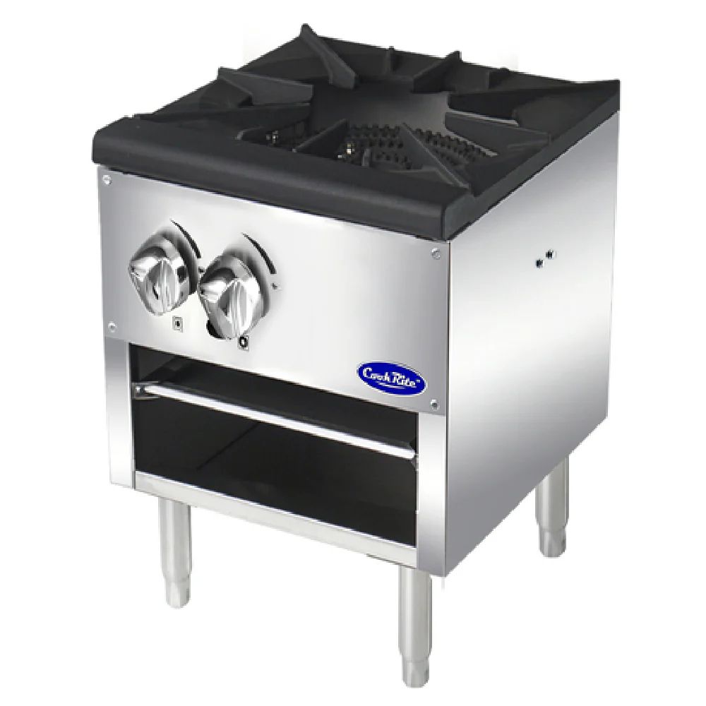 ATOSA Stainless Steel/Single Stock Pot Stove Natural Gas/Heavy Duty 80,000 BTU 3 Burner