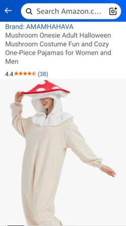 Adult mushroom onesie XL