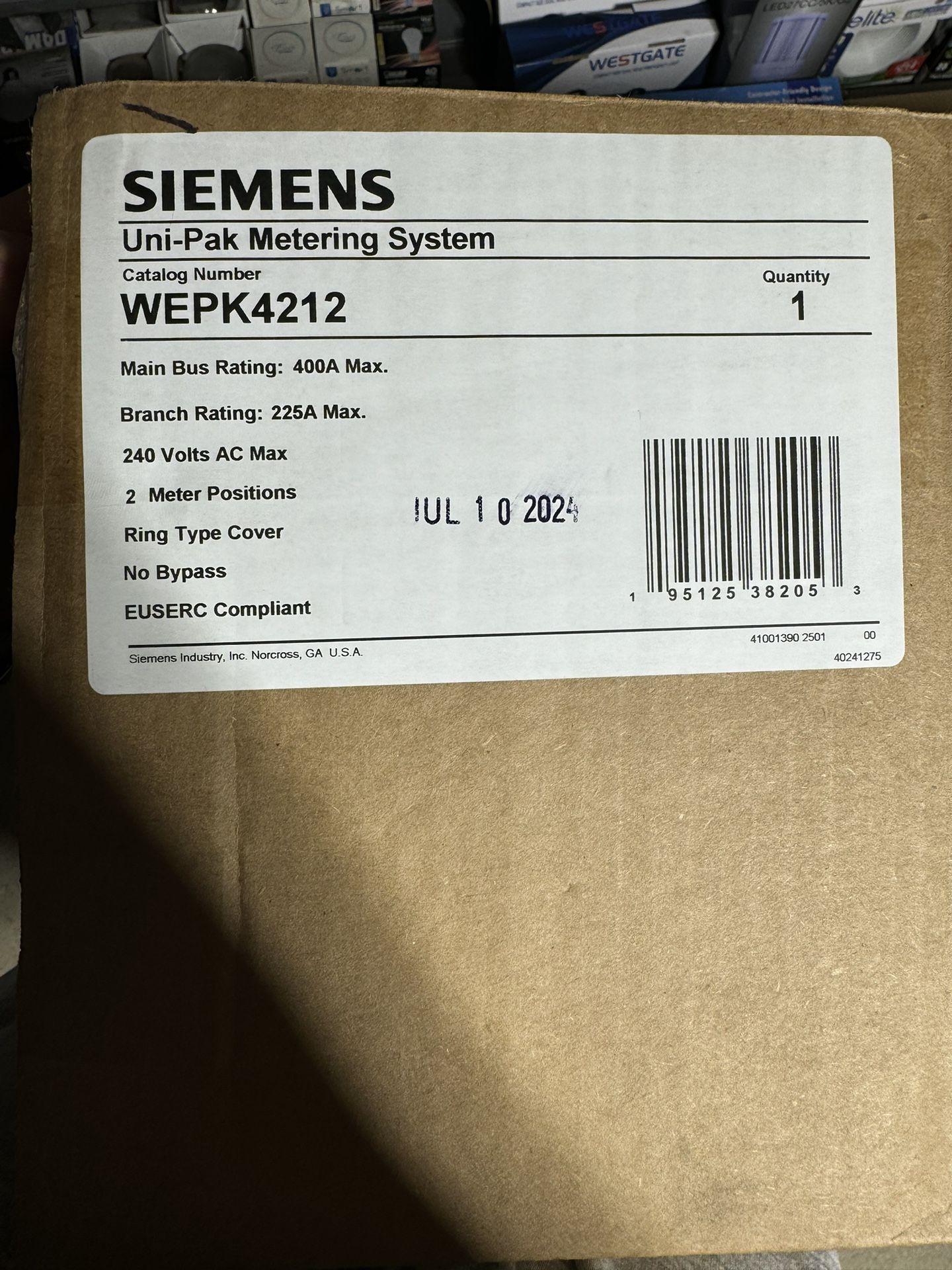 Siemens 400Amp 2-Meter Panel WEPK4212