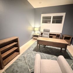 Office Furniture Set  (Desk, Credenza,  End Table, Book Case and Chair)