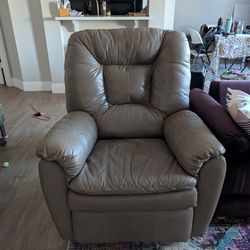 Brown Gray Recliner