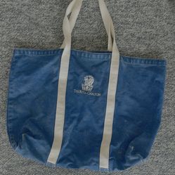 1980s VINTAGE Jean Style Canvas Tote Bag