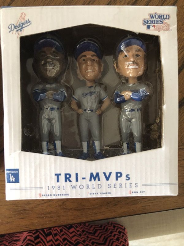 Dodgers bobble heads tri mvp 1981 World Series Collectibles
