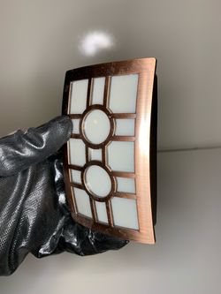 Photocell Copper Finish LED Night Light Wall Fixture