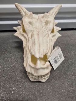 Dragon Skull Decorative Sculpture with Tag