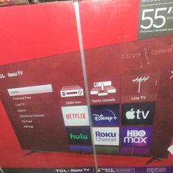 Brand New TCL Roku 55" Smart TV 4000k HDR. Still In box. Only $220