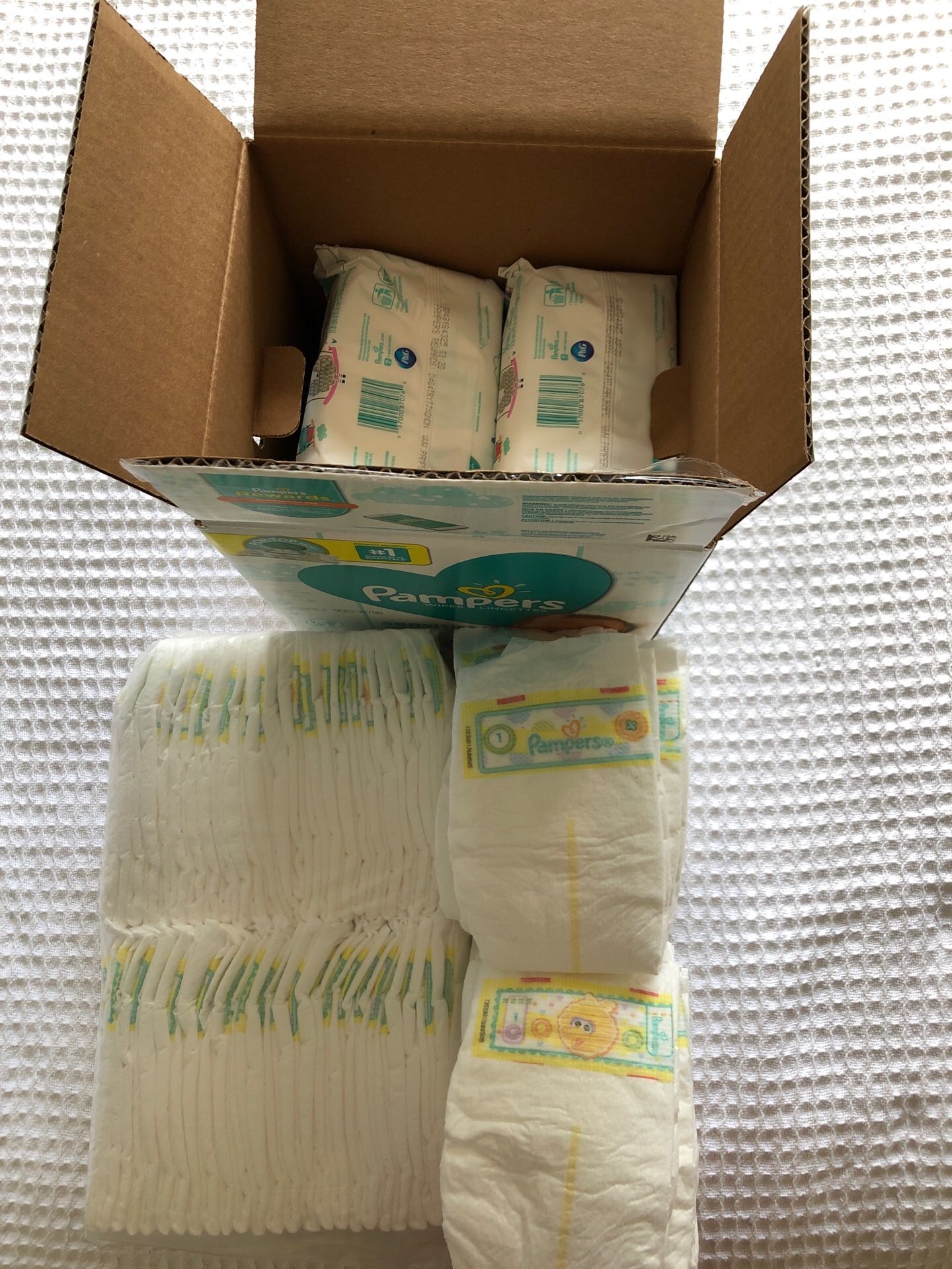 Pampers diapers and wipes