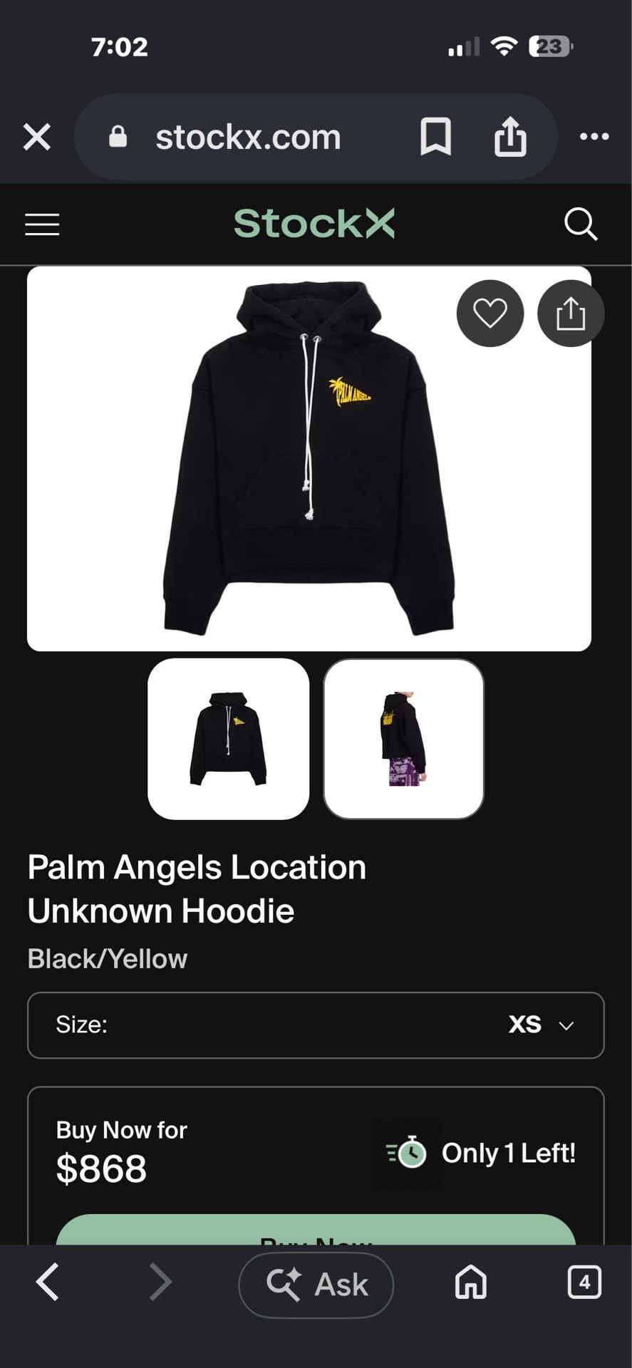 Palm angels hoodie